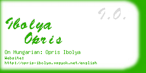 ibolya opris business card